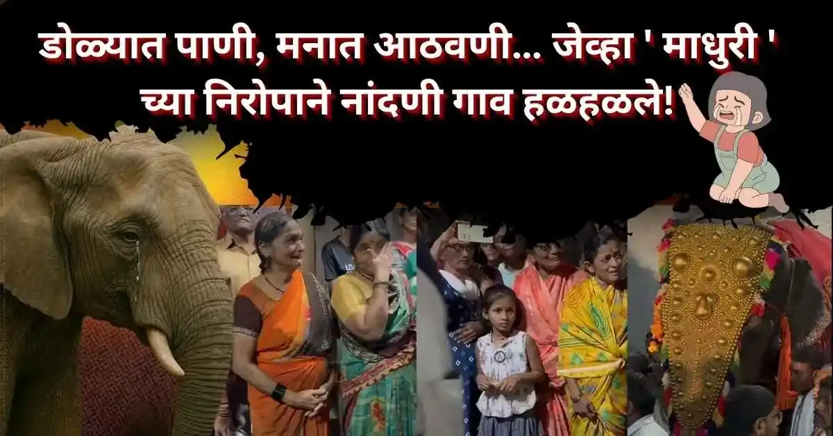 ' माधुरी ' च्या निरोपाने नांदणी गाव हळहळले!